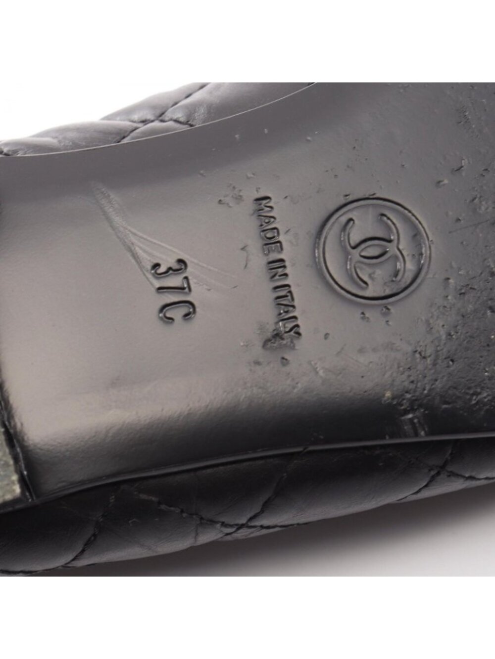 Chanel Pumps Ballerina Quilted CC Logo Leather Ballet Shoes - Picture 6 of 10